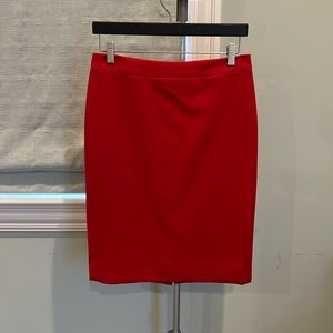 J Crew No. 2 red pencil skirt, sz 2